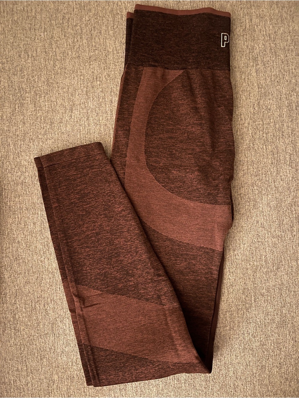 PINK Victoria's Secret Maroon/Burgundy Seamless Leggings